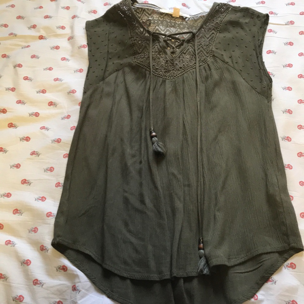 Army green shirt